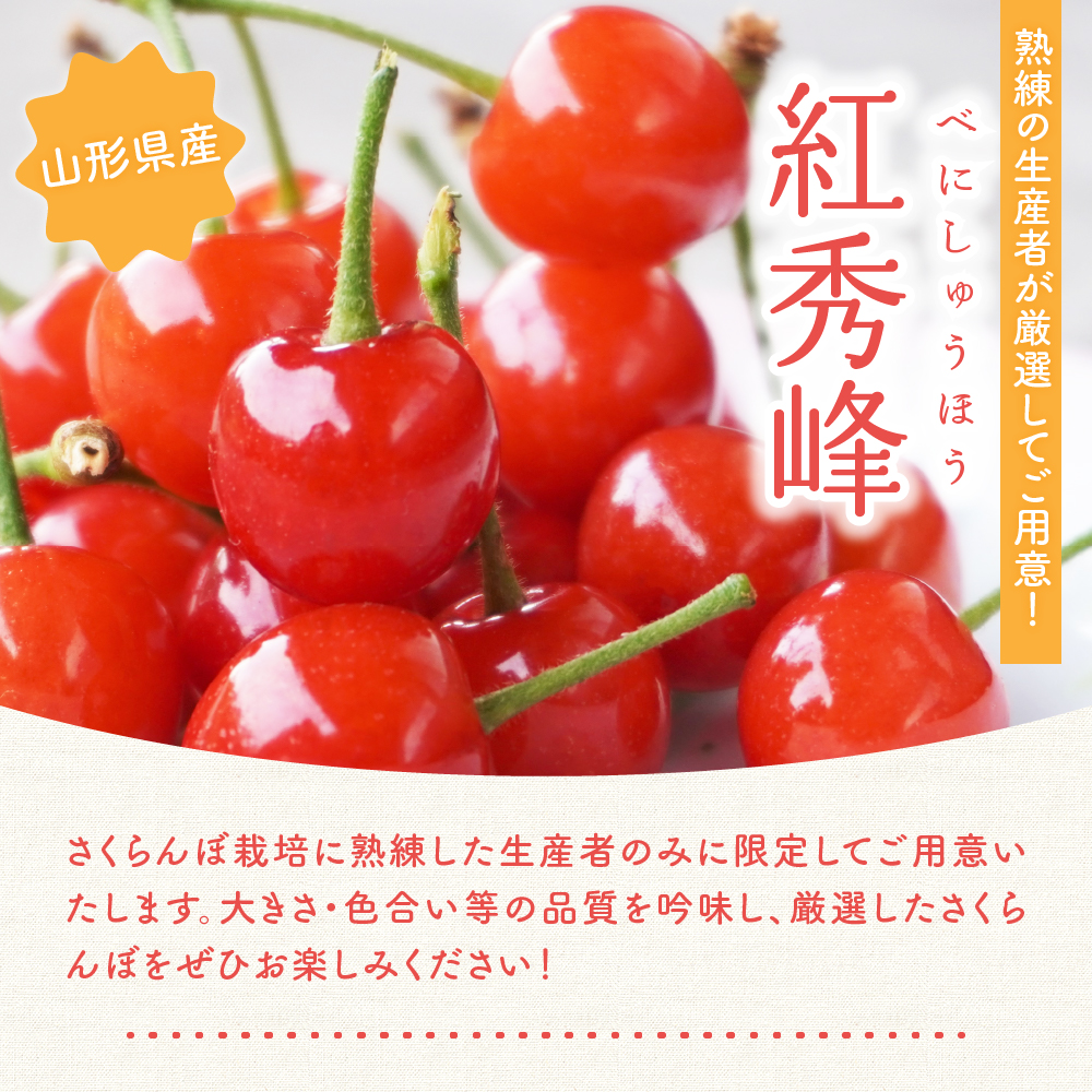 【先行予約】 令和8年産 さくらんぼ 紅秀峰 700g ( バラ詰め ) 2026年6月下旬～7月上旬頃お届け予定