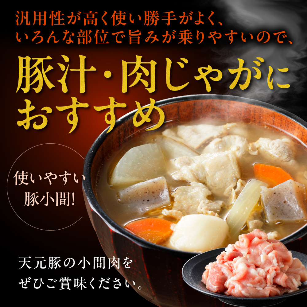 豚肉 天元豚 豚小間 400g ( 200g × 2パック ) ブランド豚 精肉 ポーク 豚 こま切れ 国産 山形県 米沢市