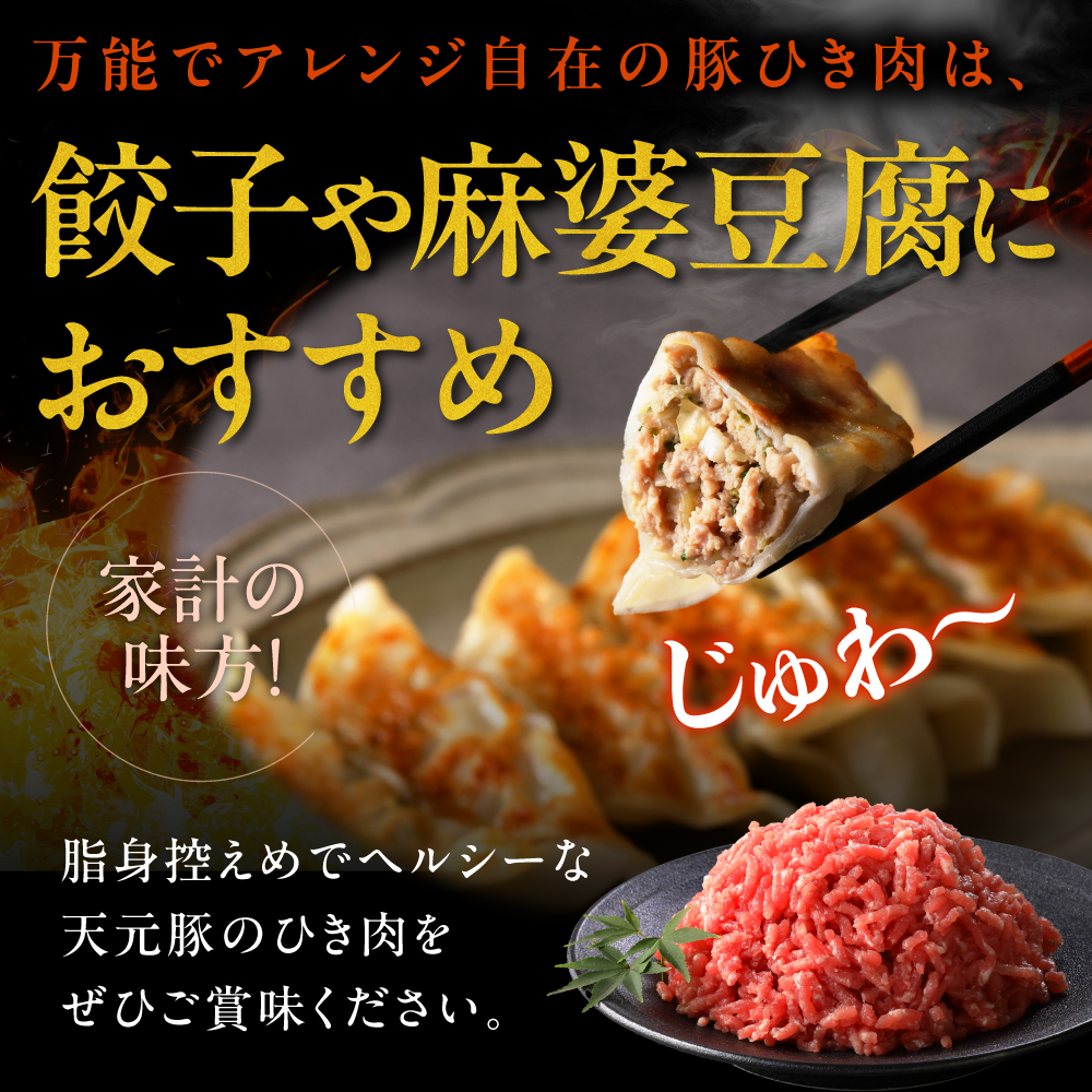 豚肉 天元豚 ひき肉 1.5kg ( 250g × 6パック ) ブランド豚 精肉 ポーク ミンチ 挽き肉 挽肉 国産 山形県 米沢市