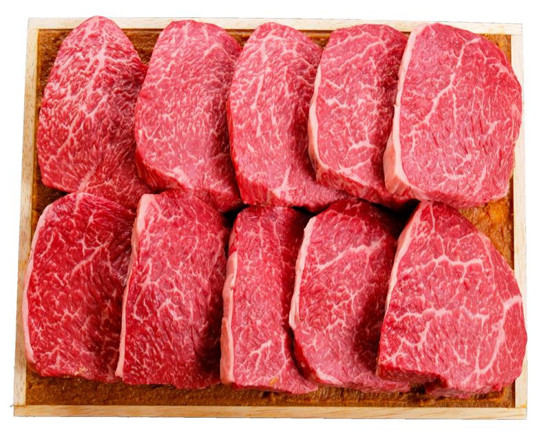 米沢牛 すみれ漬 味噌酒粕漬け 10枚切 計700g 米沢牛モモ肉 吟醸味噌酒粕 使用 米沢牛黄木 伝統の味