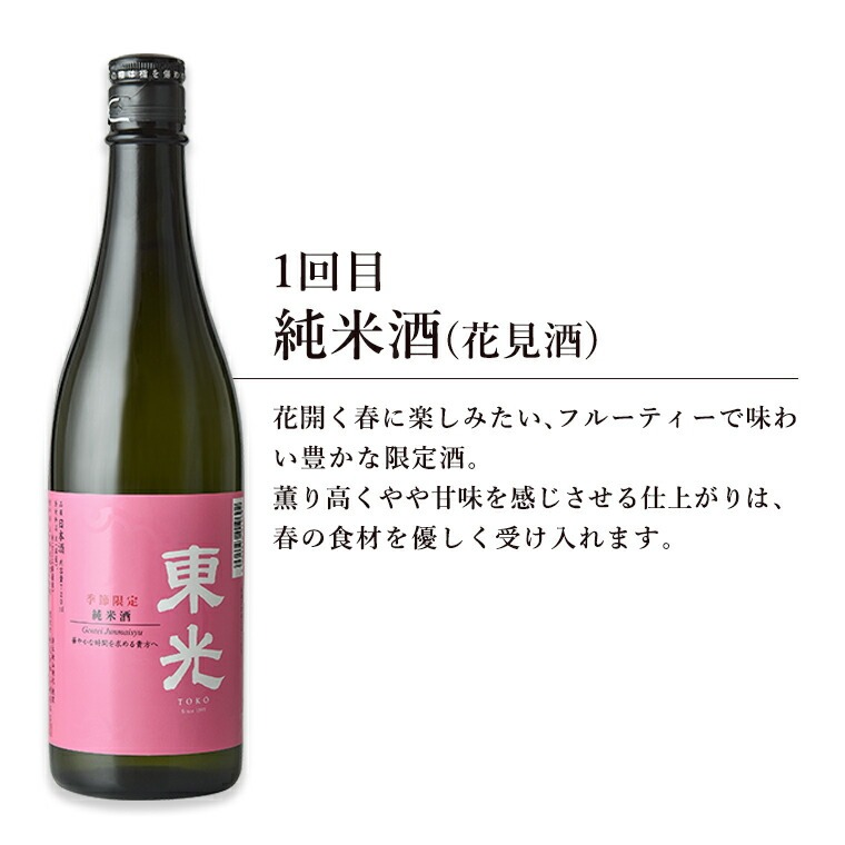 【先行予約】 定期便 小嶋総本店 東光 季節のお酒 720ml × 1本 × 4回 計4本 純米酒 花見酒 純米 夏酒 純米吟醸酒 ひやおろし 純米吟醸新酒 しぼりたて