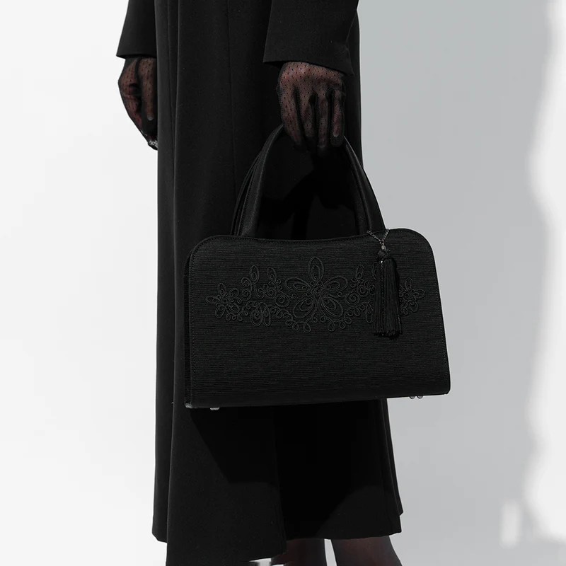 【米沢織】タッセル付きトート型フォーマルバッグ