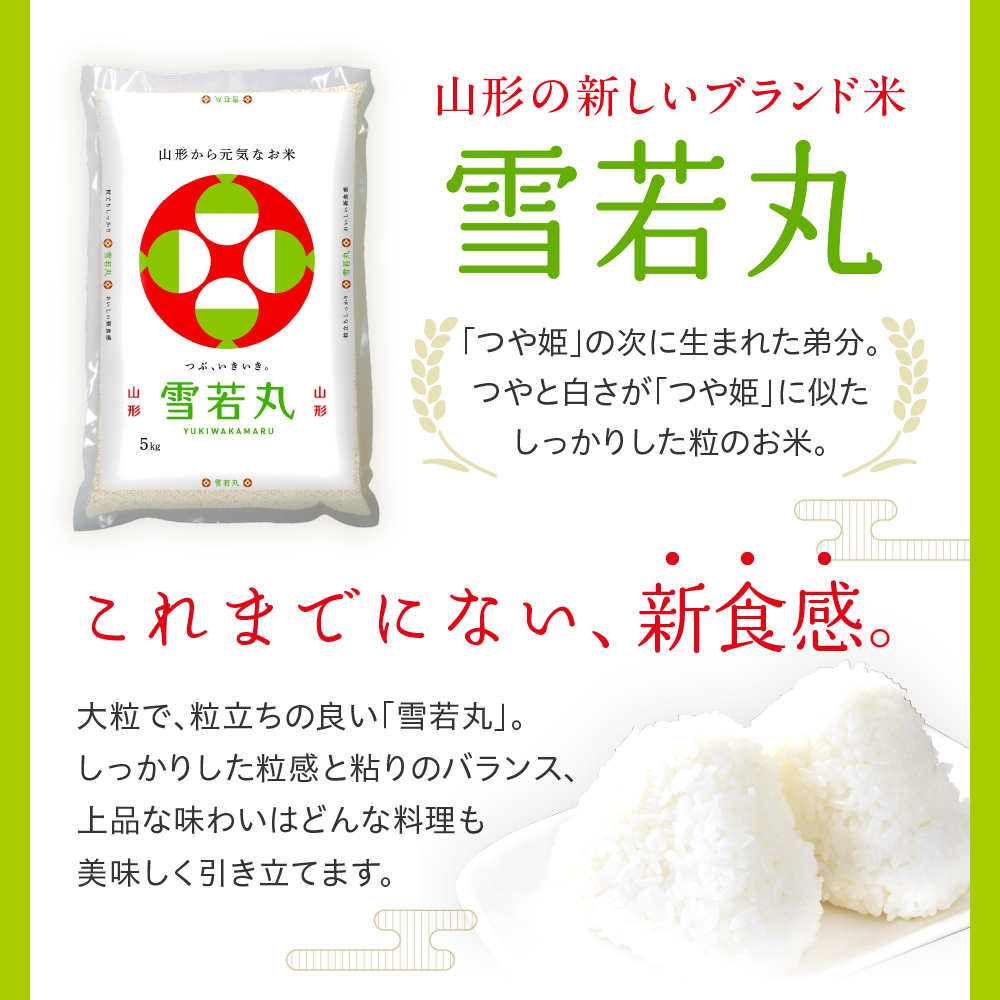 令和7年産 山形県産 雪若丸 無洗米 5kg 白米 2025年産 産地直送 山形県 米沢市