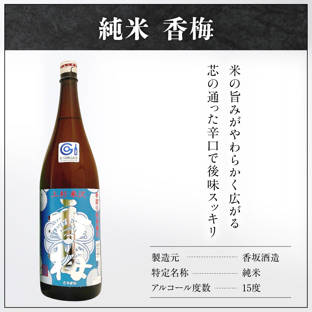 米沢の地酒 辛口晩酌セット 一升瓶 セット 1.8L × 2本 辛口純米吟醸 辛口純米酒 日本酒 地酒