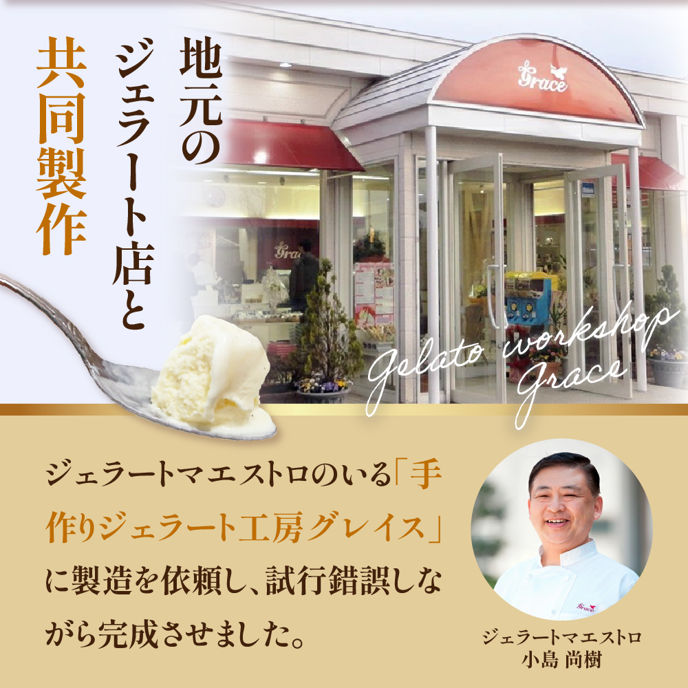 羊乳 チーズ と はちみつ の ジェラート 6個 ( 1個 120ml ) 羊乳チーズ はちみつ イタリア産 ペコリーノロマーノ