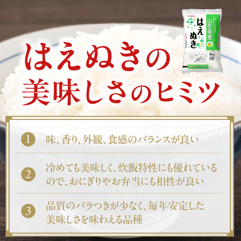 令和7年産 山形県産 はえぬき 無洗米 10kg ( 5kg × 2袋 ) 白米 2025年産 産地直送 山形県 米沢市