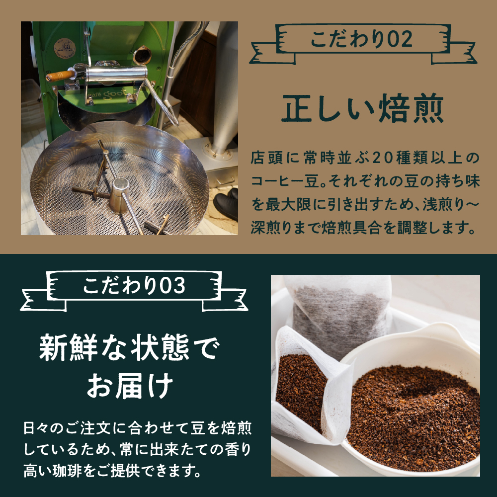 ドリップコーヒー【7通りの香り、7通りのしあわせ】7days Drip Selection(3WEEK SET) 7種類×各3袋 計21袋 自家焙煎珈琲 カフェグート