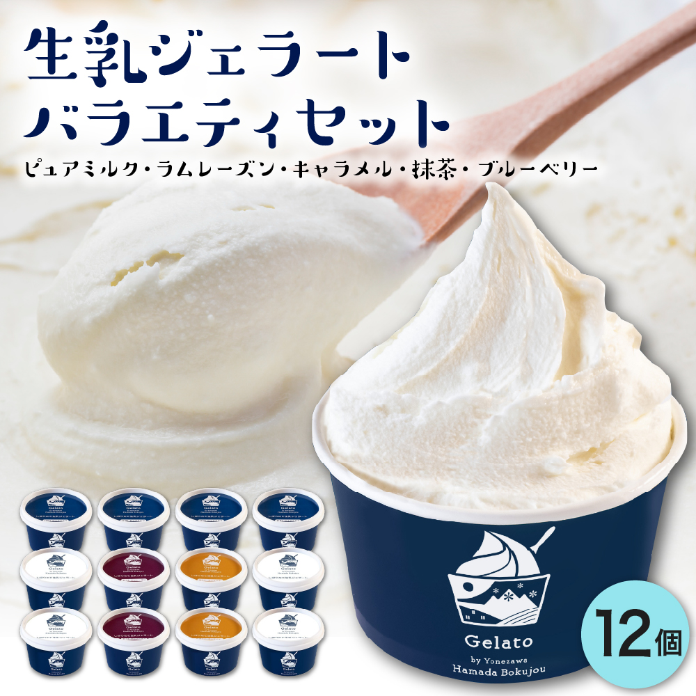 生乳ジェラートバラエティセット　12個