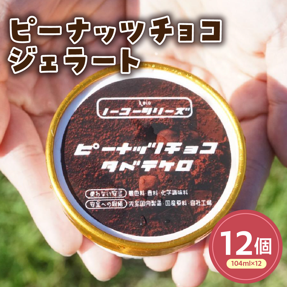 ピーナッツチョコジェラート(104ml)〔12個入り〕 ピーナッツ アイス スイーツ 洋菓子 お菓子 デザート 贈答 贈り物 ギフト プレゼント お取り寄せ 送料無料 山形県 米沢市