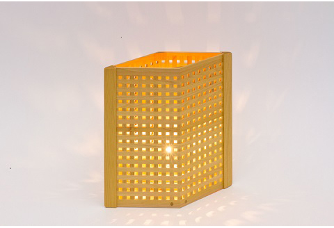 組子照明 机上型 「菱（ひし）」