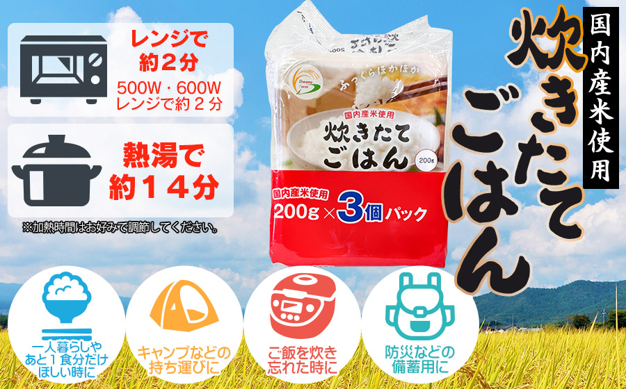 炊きたてごはん パックライス たっぷり 200g × 24食セット