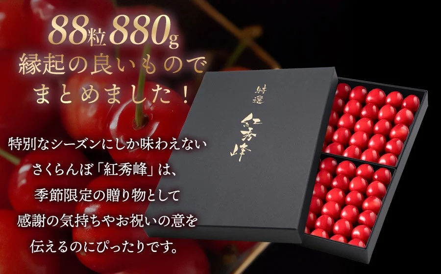 【令和8年産先行予約】【贈答用】さくらんぼ「紅秀峰」 88粒　(2Lサイズ) いまいのさくらんぼ園 K-8114