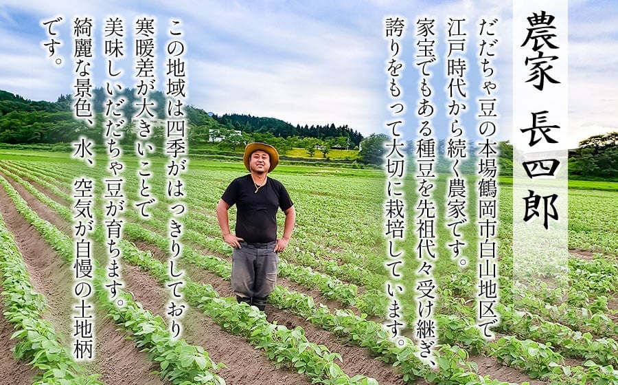 【令和8年産先行予約】【訳あり】本場白山産 白山だだちゃ豆【早生(わせ)】 2kg（500g×4袋）　農家 長四郎