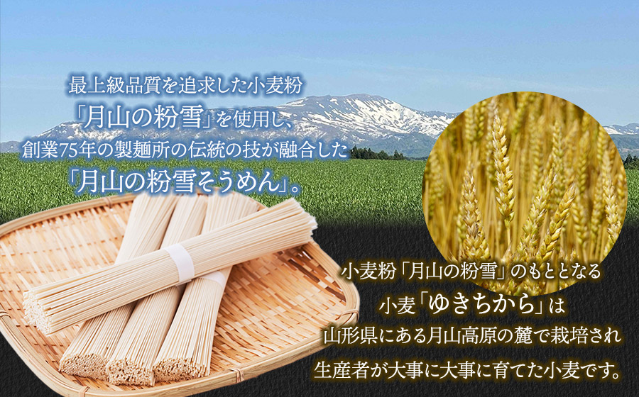 月山の粉雪そうめん　90g×2束×10袋　アインテック株式会社 10袋