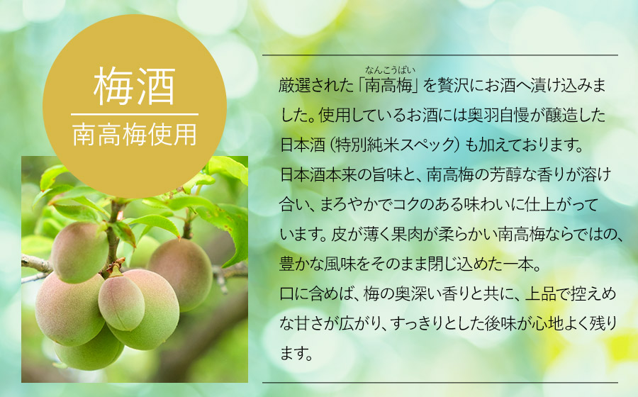 奥羽自慢　梅酒　720ml