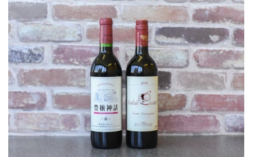 赤ワイン　飲み比べ2本セット　ソレイユルバン・ヤマソービニオン750ml＆豊穣神話・ヤマソービニオン720ml　K21-744