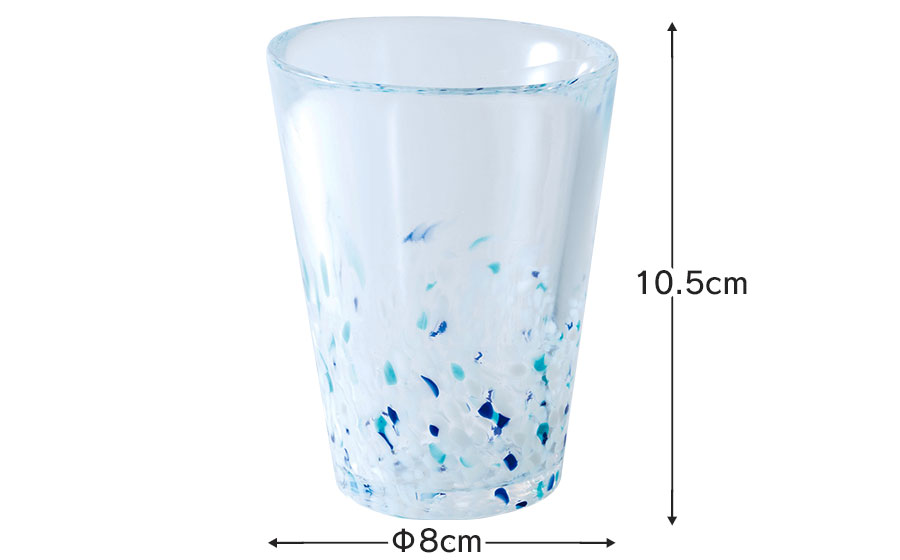 虹のスキャット【こなゆき】タンブラー　松ヶ岡ガラス工業 こなゆき タンブラー