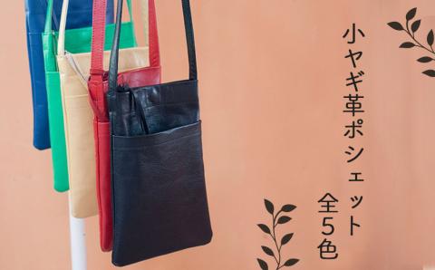 子ヤギ革ポシェット・ライトグリーン（小銭入れ付き）