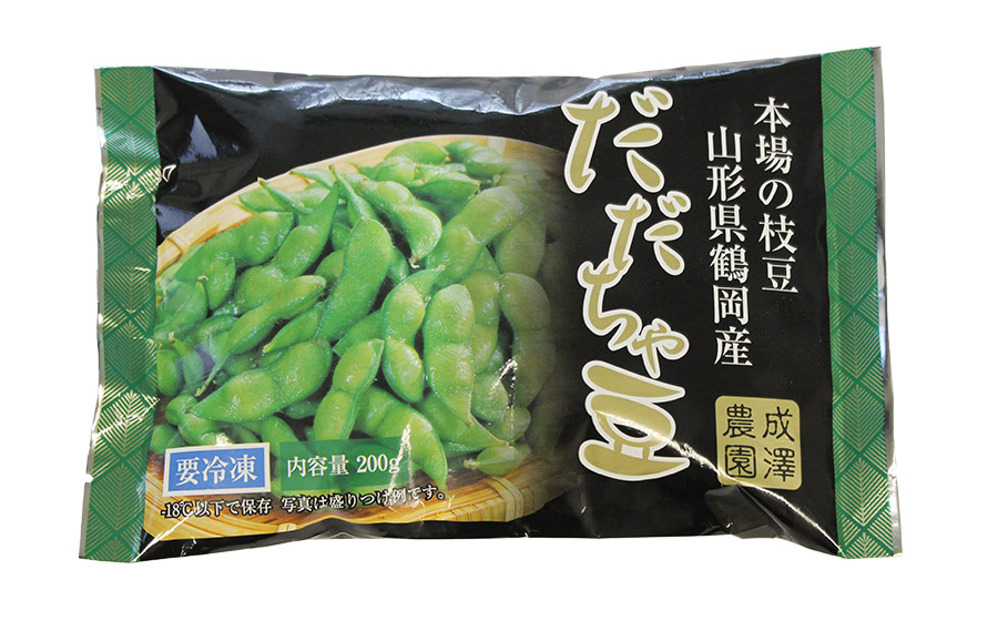 成澤農園の冷凍だだちゃ豆　さや付　200g × 5袋　山形県鶴岡市産　[K-727]