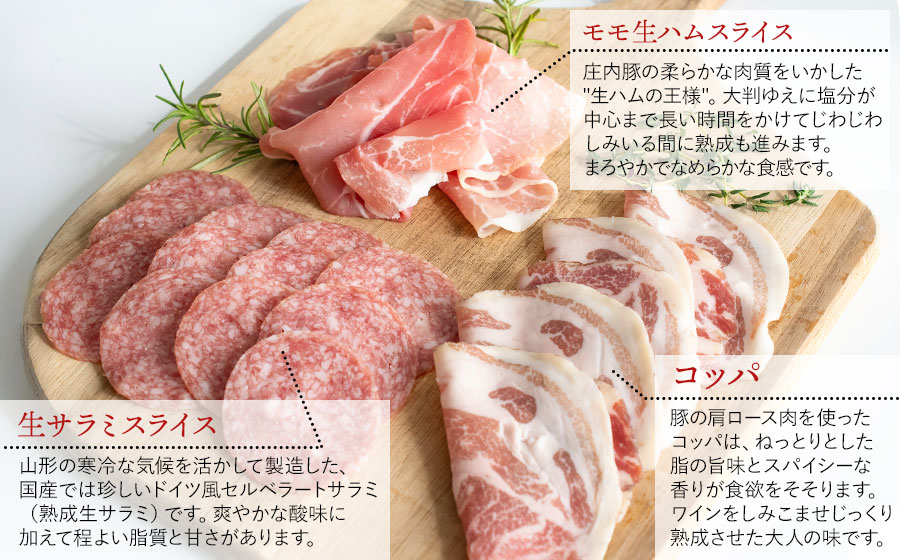 東北ハム　こだわりの庄内豚6点セット　K-854　| ハム ベーコン ロースハム 生ハム 生サラミ あらびきウインナー コッパ 肉 加工品 詰め合わせ セット ギフト 贈り物 贈答用 冷蔵 山形県 鶴岡市 返礼品