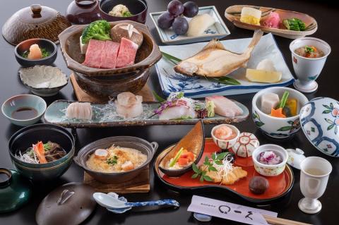 湯野浜温泉　海辺のお宿一久　詣でる つかる 頂きます1泊2食付ペア宿泊券