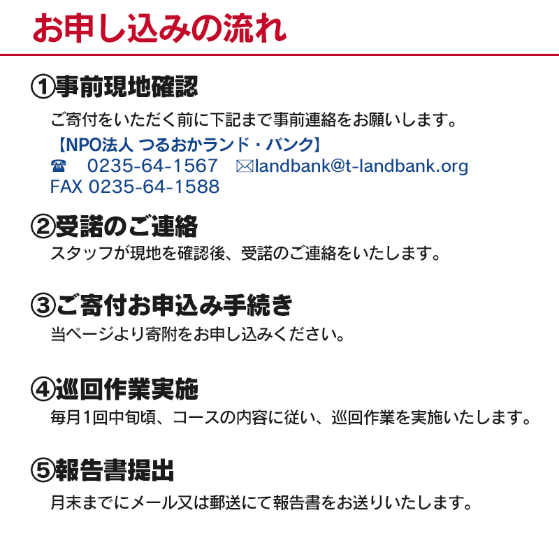 【A】空き家巡回サポート（しっかりコース）3ヶ月（月1回）＋鶴岡のおいしいお米（つや姫5kg）　つるおかランド・バンク
