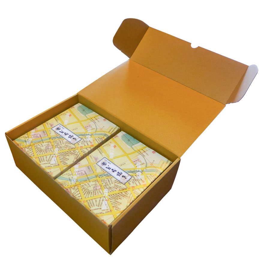 鶴岡古地図どら焼き（あずき）2箱セット　計8個入【御礼用＆謝罪用】　森茂八商店 謝罪用＆御礼用　2箱セット