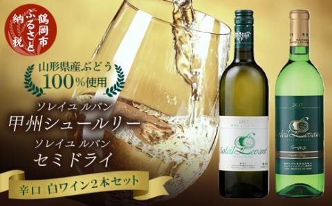 白ワイン　飲み比べ2本セット　ソレイユルバン・甲州シュールリー　ソレイユルバン・セミドライ　750ml・720ml