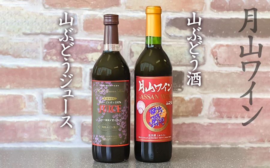 親子で楽しむ！！山ぶどう酒＆ぶどうジュースセット　720ml×2本　K-746
