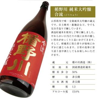 SB0860　楯野川 純米大吟醸 合流　1800ml×1本