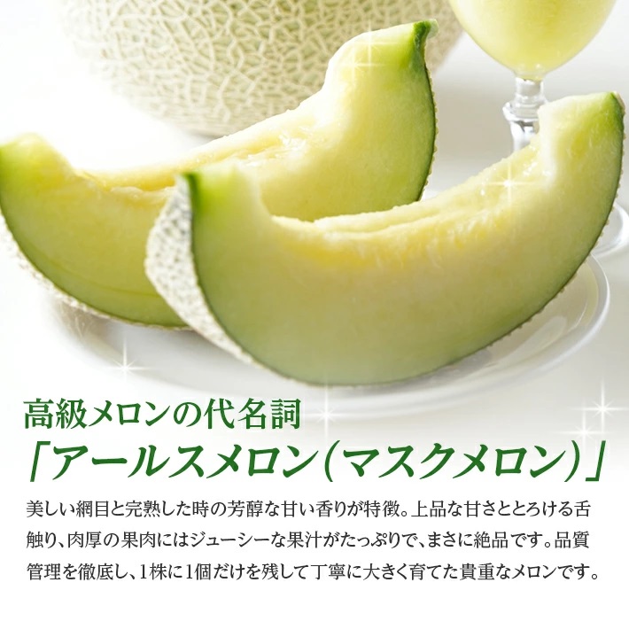 SA2826　アールスメロン 大玉　3.2kg以上(2玉入) つる付き