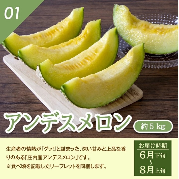 SG0111　【4回定期便】季節のフルーツ頒布会2026(アンデスメロン、和梨、庄内柿、洋梨〔シルバーベル〕)