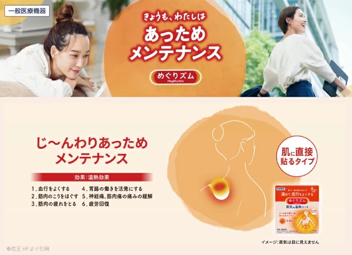 SG0045　めぐりズム 蒸気の温熱シート　肌に直接貼るタイプ　16枚入×12箱