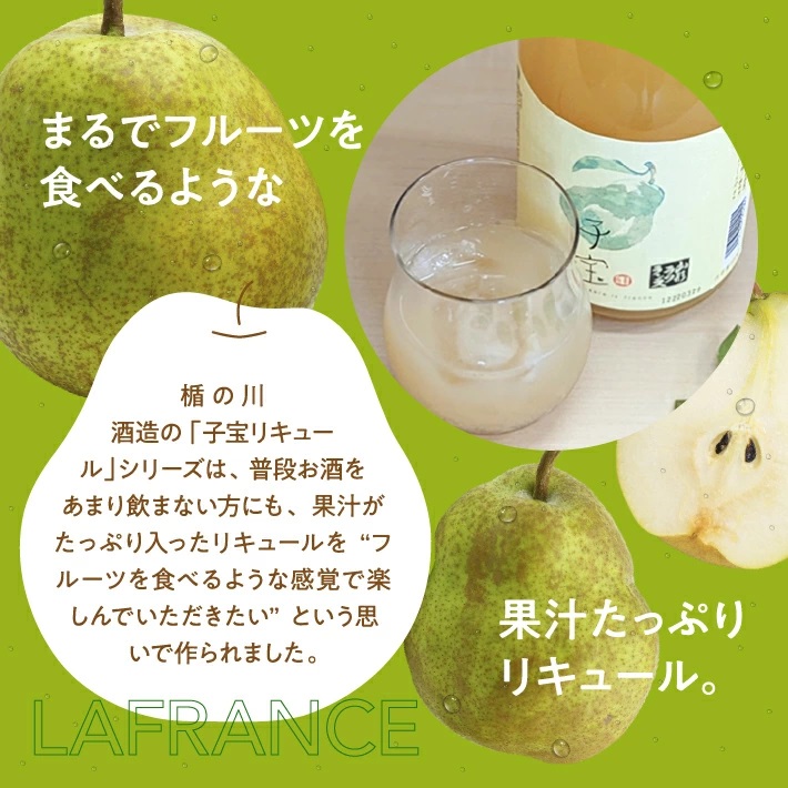 SA1947　酒田の酒屋厳選　子宝リキュール 山形ラフランス　720ml×2本