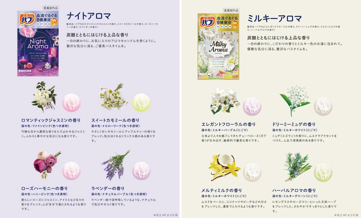 SA2702　花王バブ 6種詰合せ　各12錠×計6箱