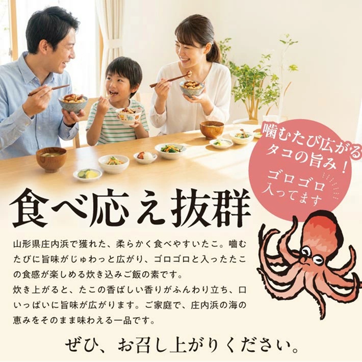 SA2821　庄内浜　たこ飯の素　240g（2合用）×3袋