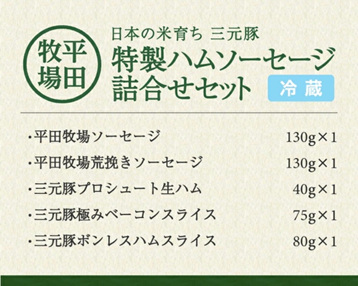 SA2804　【平田牧場】 特製ハムソーセージ 詰合せセット (CHK23-1)