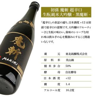 SZ0124　初孫 純米大吟醸 黒魔斬 超辛口　720ml×1本