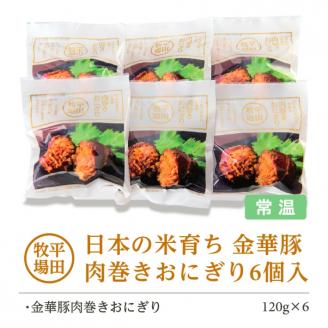 SA2369　平田牧場　日本の米育ち金華豚　肉巻きおにぎり（6個入り）