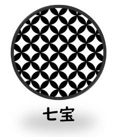 SE0244　天然黒御影石 スクエアプレート　1枚　【和柄彫刻（七宝）】