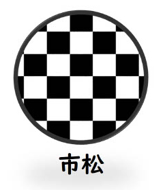 SE0253　天然黒御影石 フラットプレート　1枚　【和柄彫刻（市松）】