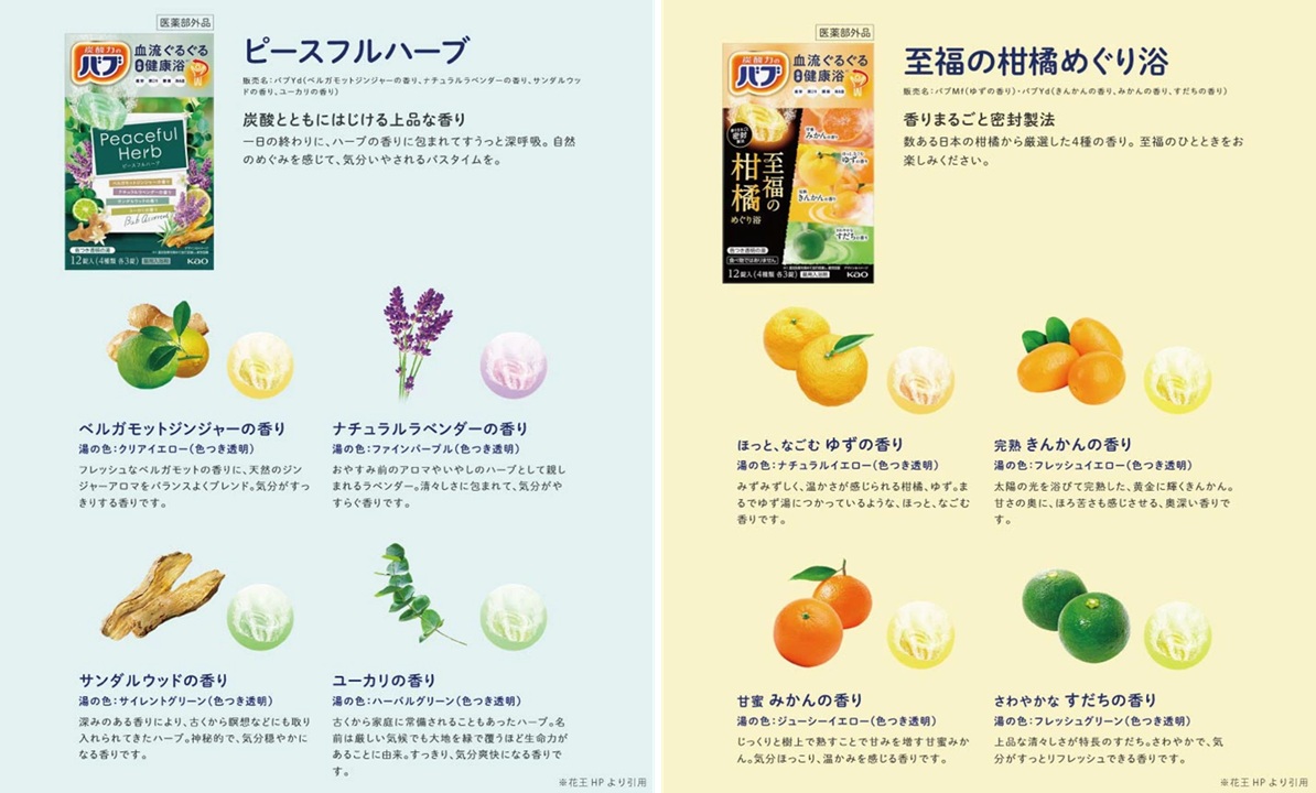 SA2702　花王バブ 6種詰合せ　各12錠×計6箱