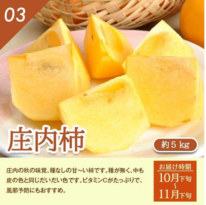 SG0111　【4回定期便】季節のフルーツ頒布会2026(アンデスメロン、和梨、庄内柿、洋梨〔シルバーベル〕)