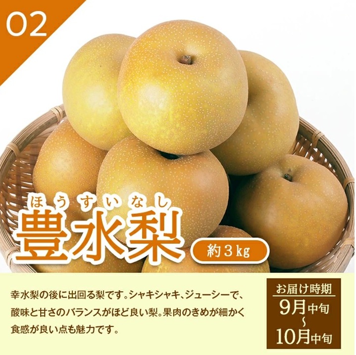 SE0509　【3回定期便】酒田産 特選 和梨3種味比べ定期便2026 (幸水梨、豊水梨、和梨〔品種おまかせ〕/各約3kg)