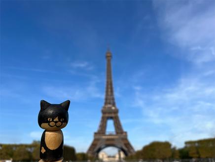 SA1982　ねこけし（シロクロ）1個