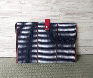 SA2742　【畳の縁で制作】バッグインバッグ　角通し(黒)