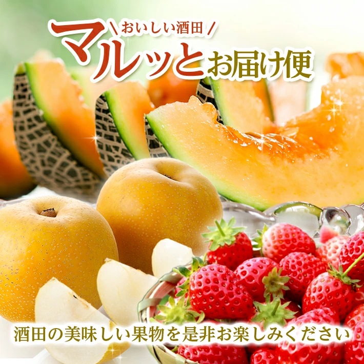 SE0484　【3回定期便】おいしい酒田 マルっとお届け便2026(1) 3月下旬～ (いちご、紅花メロン、刈屋梨)
