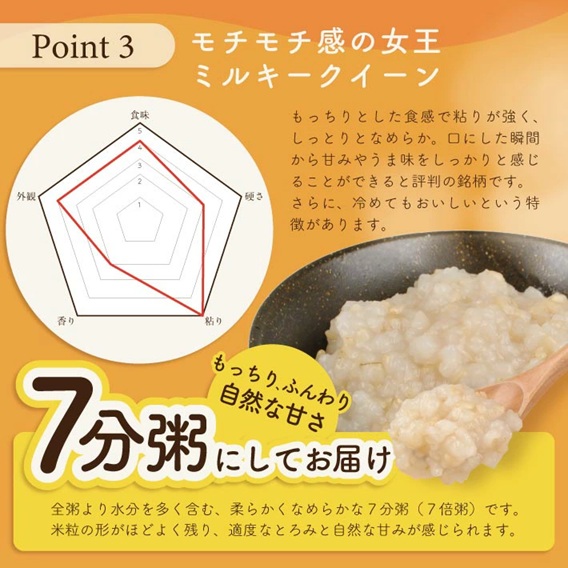 SA2801　ミルキークイーンの 玄米おかゆ(7分がゆ)　12パック AG