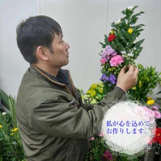 SBT0012　《定期便12ヵ月》　ご命日のお供え花　一対　Aタイプ