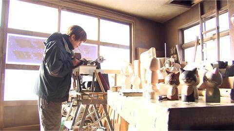 SA1982　ねこけし（シロクロ）1個